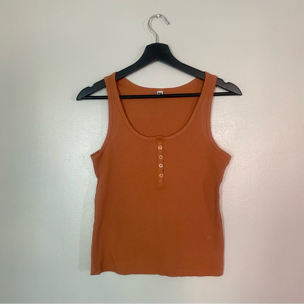 Uniqlo Orange Cropped Tank Top